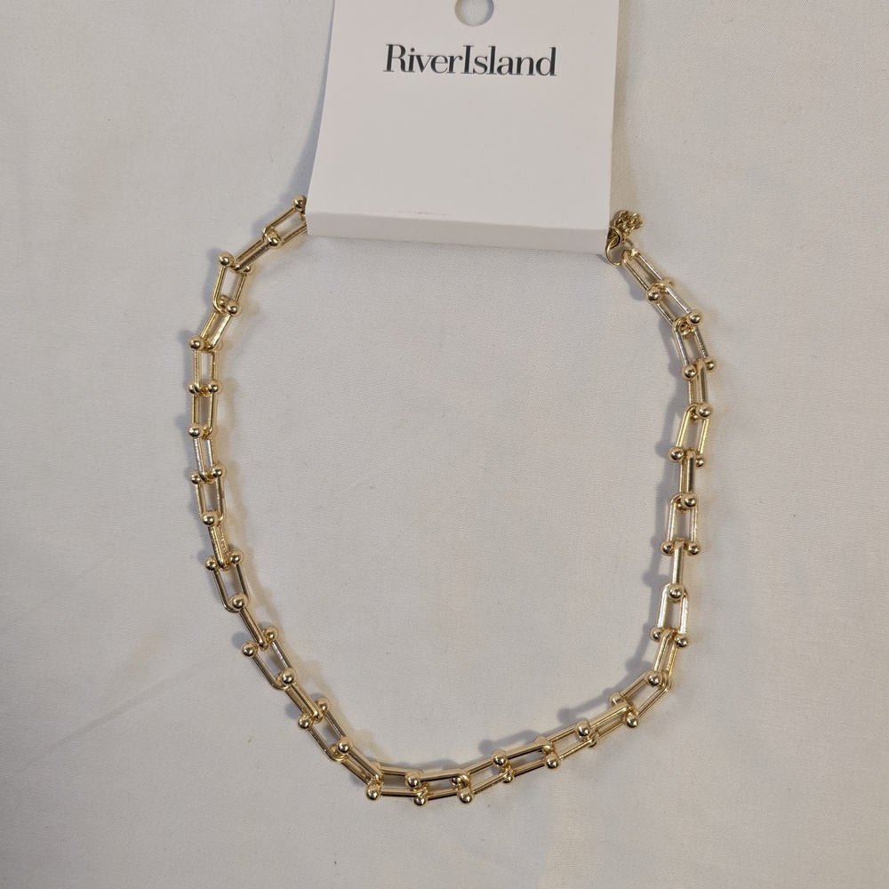 River Island Gold Tone chain link Necklace